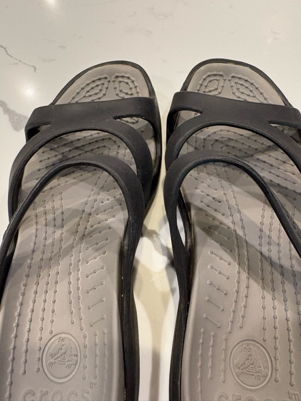 Crocs Black Strappy Sandals, 7 - Picture 2 of 6